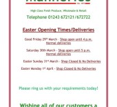 Easter 2024 *Opening Times*