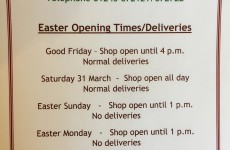 Easter Opening Times 29/03/18